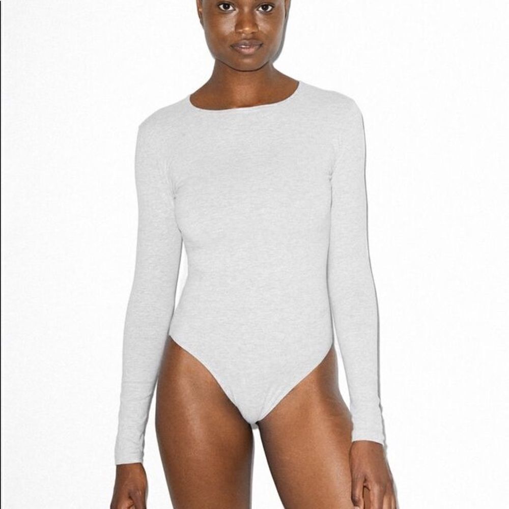 American Apparel Gray Cotton Bodysuit